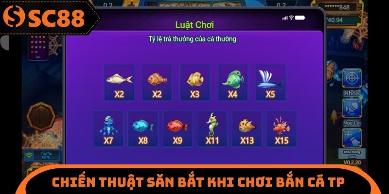 Chiến thuật săn bắt khi chơi bắn cá TP
